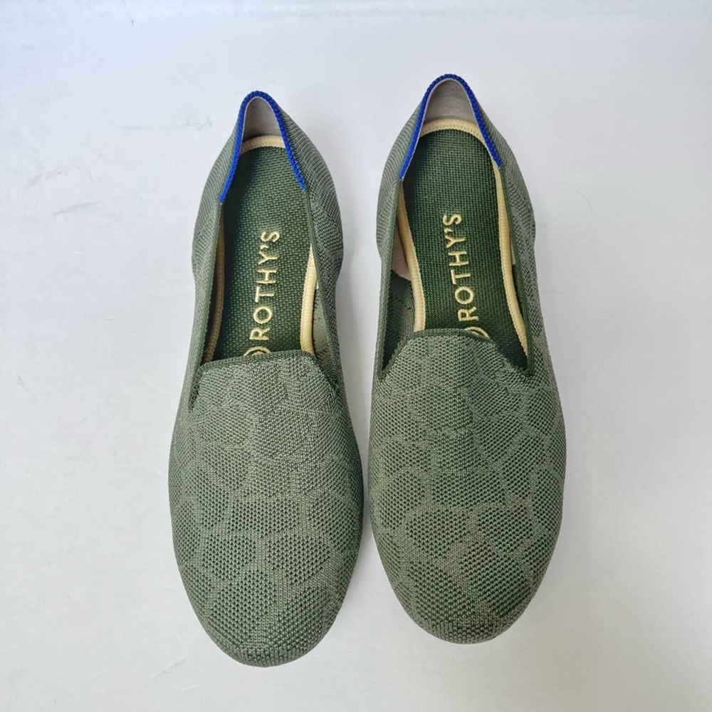 EUC Rothy’s Safari Green Loafers